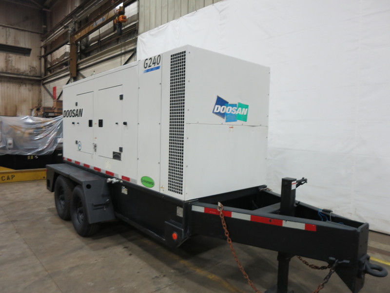 Used Doosan / Cummins G240 Rental Grade Diesel Generator, 5006 Hrs