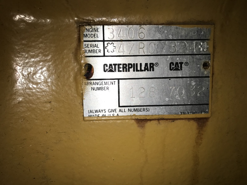 Used Caterpillar 3406 Diesel Generator, 313 Hrs