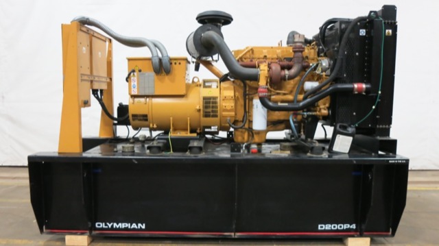 Used Caterpillar D200P4 Diesel Generator, 219 Hrs