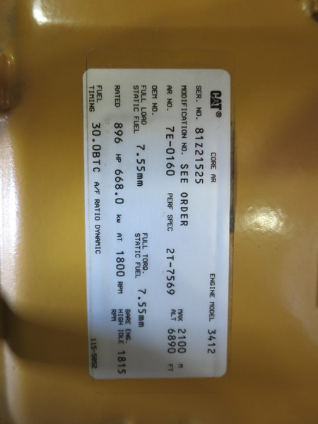 Used Caterpillar 3412 Diesel Generator, 556 Hrs