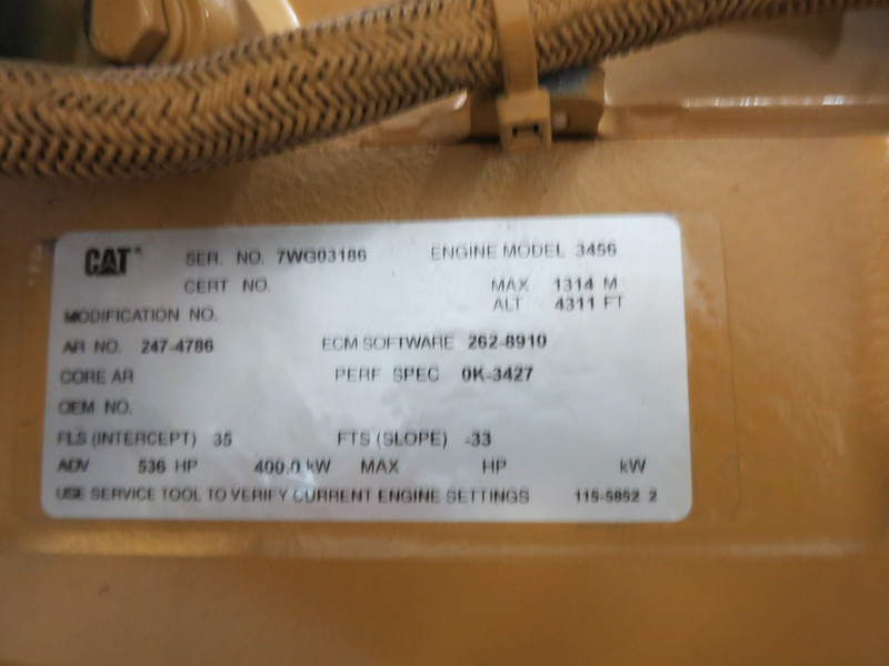 Used Caterpillar 3456 Diesel Generator, 91 Hrs