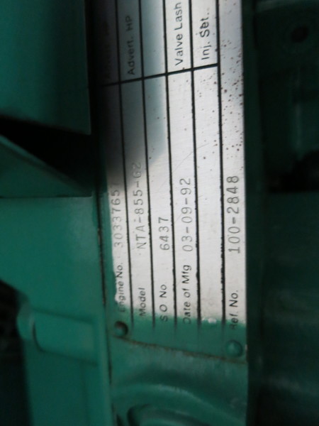 Used Cummins DFCB Diesel Generator, 416 Hrs