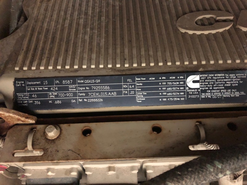 Used Doosan / Cummins G570  Rental Grade Diesel Generator, 7212 Hrs, EPA Tier 2