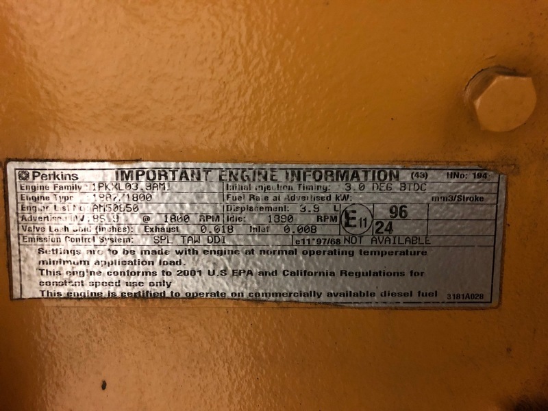 Used Caterpillar D75-P2 Diesel Generator, 467 Hrs