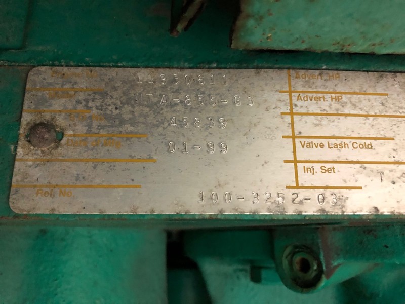 Used Cummins 350DFCC Diesel Generator, 786 Hrs