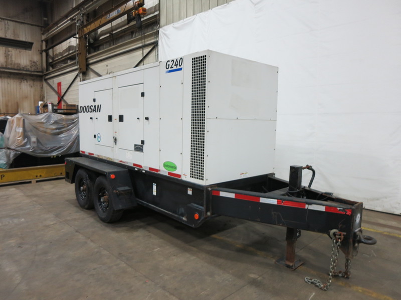 Used Doosan / Cummins G240 Rental Grade Diesel Generator, 11,141 Hrs EPA Tier 3