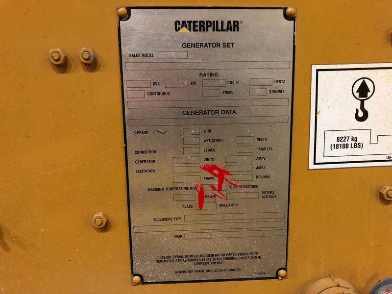 Used Caterpillar 3412 Diesel Generator, 883 Hrs