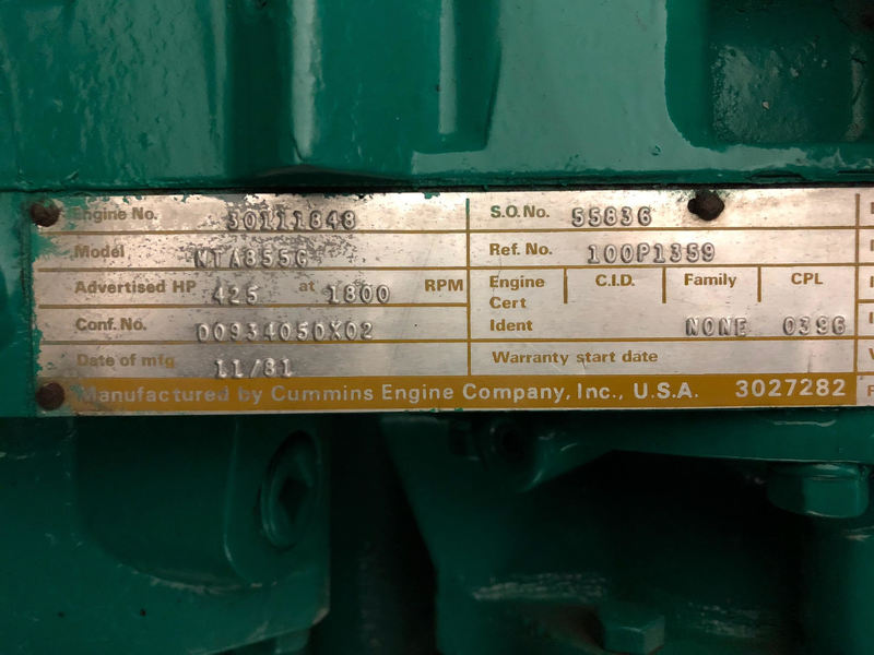 Used Cummins 250 ODFM Diesel Generator, 862 Hrs
