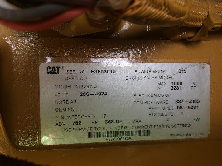 Used Caterpillar C15 Diesel Generator 177 Hrs EPA Tier 2