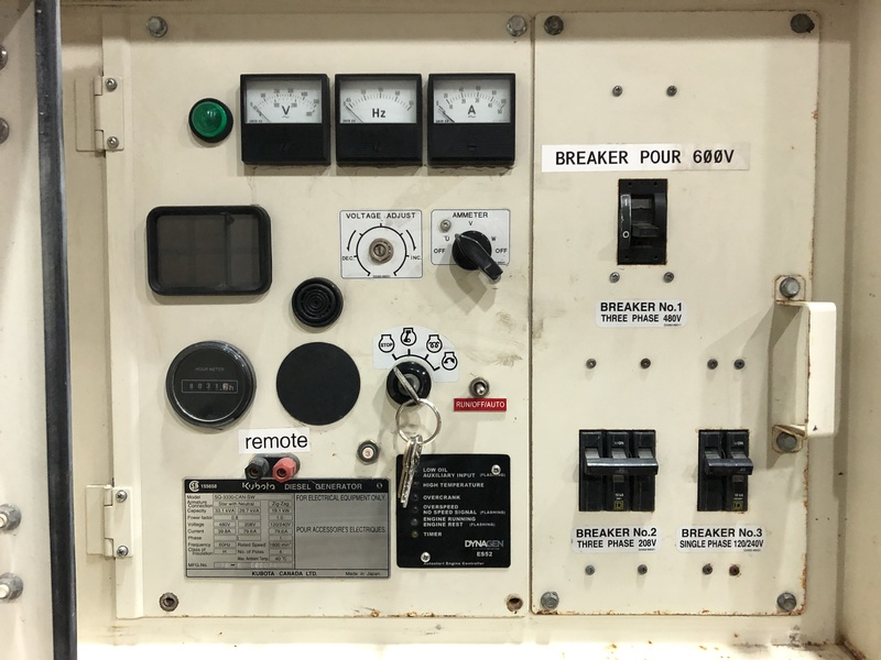 Used Kubota SQ3330 Rental Grade Diesel Generator, 8050 Hrs, EPA Tier 3