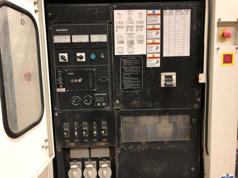 Used Doosan / John Deere G185 Rental Grade Diesel Generator 16,242 Hrs EPA Tier 3