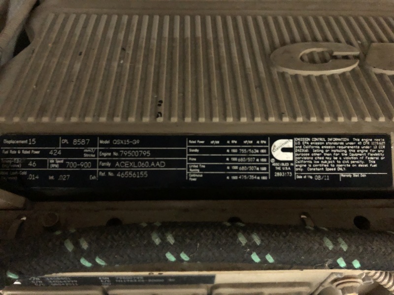 Used Doosan / Cummins G450 Rental Grade Diesel Generator, 6683 Hrs EPA Tier 2