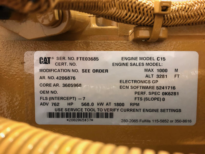 New Caterpillar C15 Diesel Generator 0 Hrs EPA Tier 2