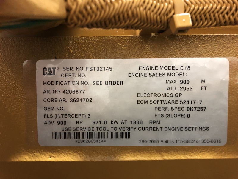 New Caterpillar C18 Diesel Generator 0 Hrs EPA Tier 2