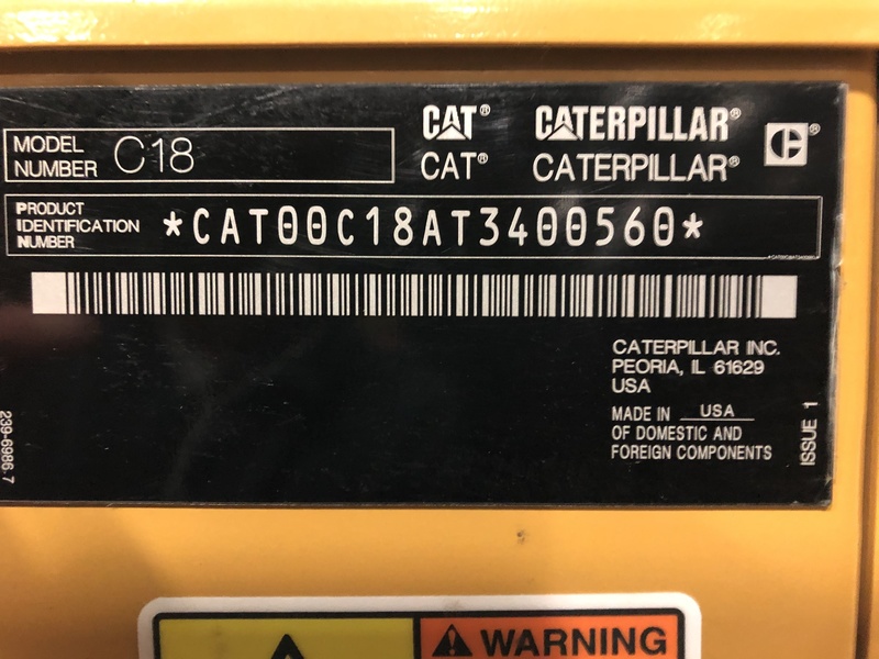 New Caterpillar C18 Diesel Generator 0 Hrs EPA Tier 2