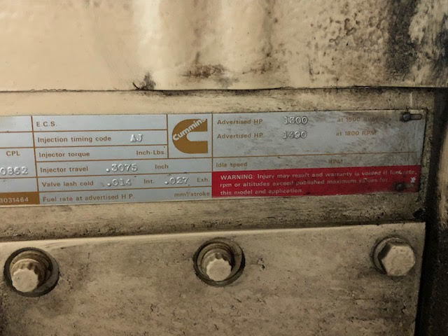 Used Cummins 1000R0Z71 Diesel Generator, 2247 Hrs