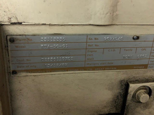 Used Cummins 1000R0Z71 Diesel Generator, 2247 Hrs