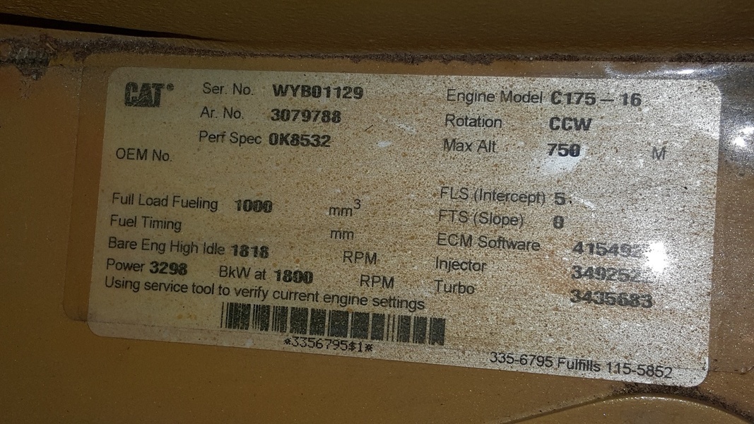 Used Caterpillar C175 Diesel Generator 152 Hrs EPA Tier 2