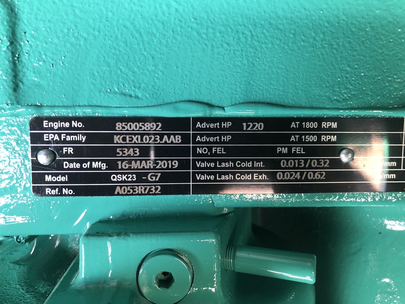 New Cummins DQCC QSK23-G7 NR2 Diesel Generator, EPA Tier 2