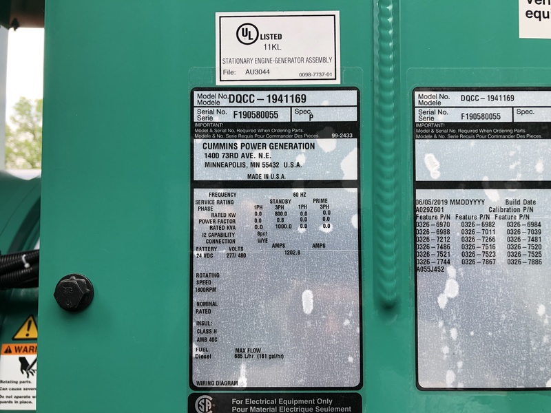 New Cummins DQCC QSK23-G7 NR2 Diesel Generator, EPA Tier 2