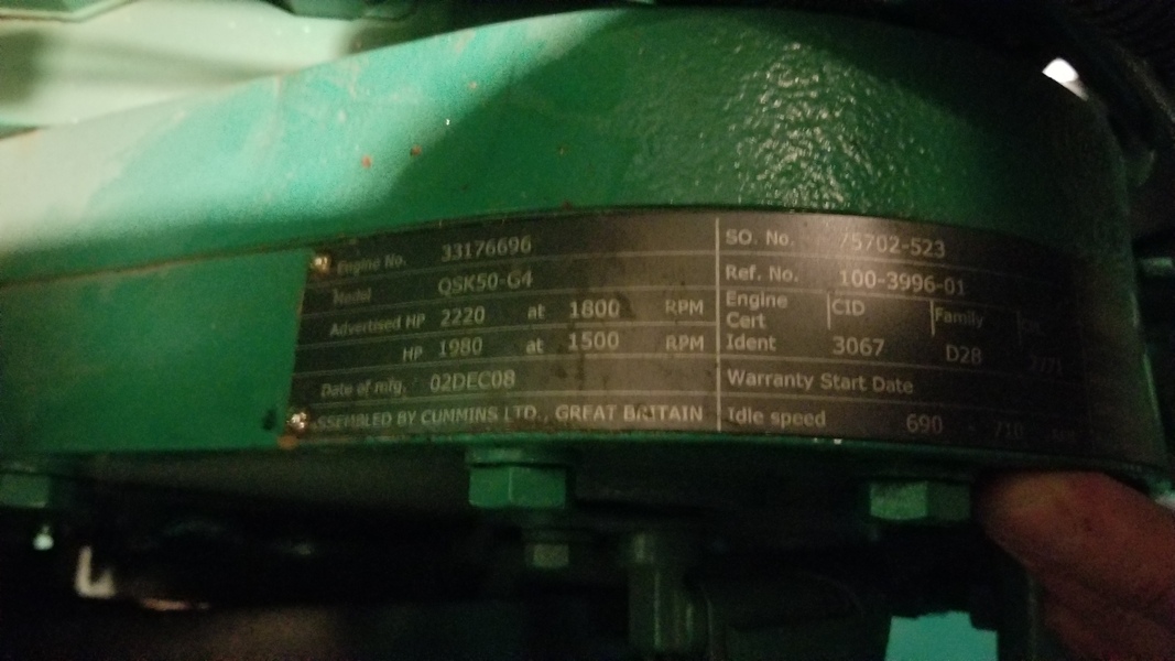 Used Cummins DQGAB Diesel Generator, 187 Hrs, EPA Tier 2, Sound Enclosure