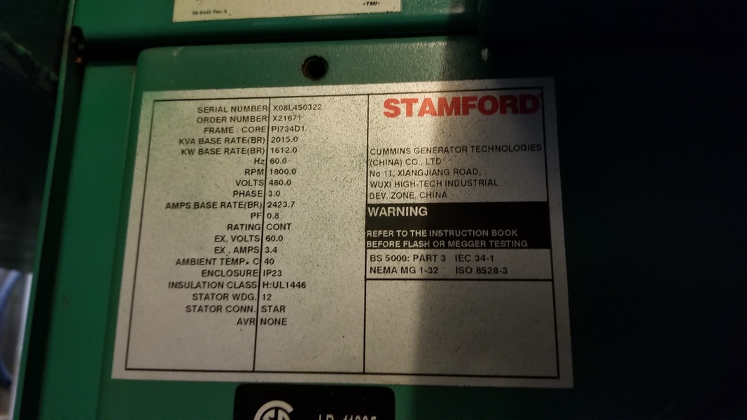 Used Cummins DQGAB Diesel Generator, 187 Hrs, EPA Tier 2, Sound Enclosure