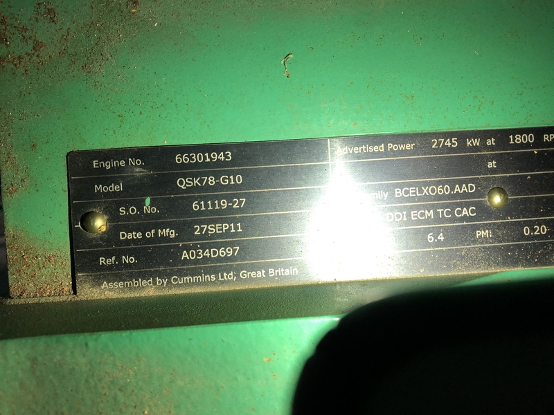 Used Cummins DQLE Diesel Generator, 112 Hrs, EPA Tier 2