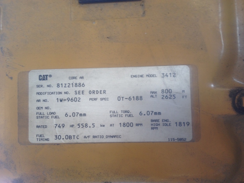 Used Caterpillar 3412 Diesel Generator, 1640 Hrs