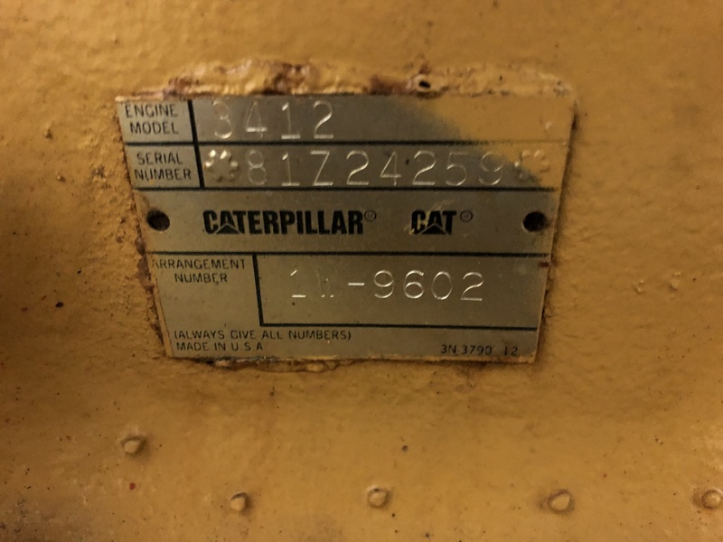 Used Caterpillar 3412 Diesel Generator, 468 Hrs