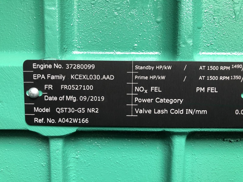 New Cummins DQFAD QST30-G5 NR2 Diesel Generator, EPA Tier 2