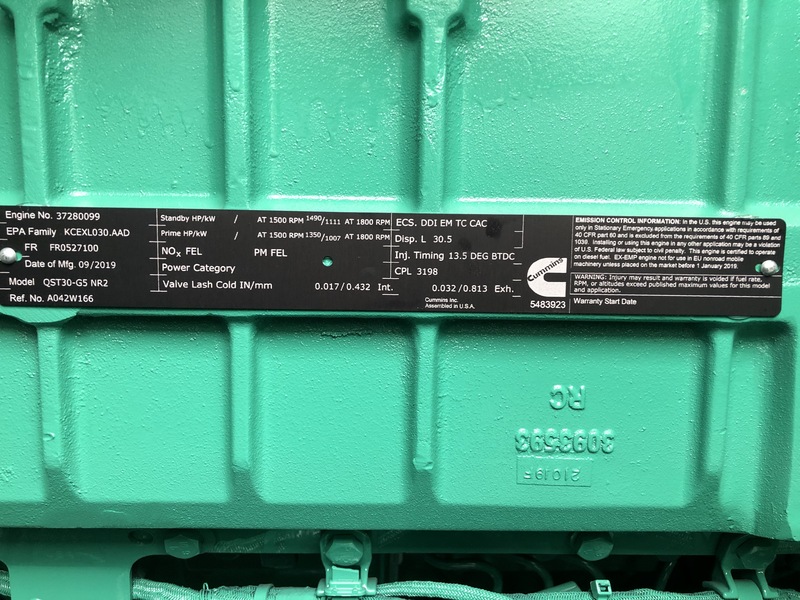 New Cummins DQFAD QST30-G5 NR2 Diesel Generator, EPA Tier 2