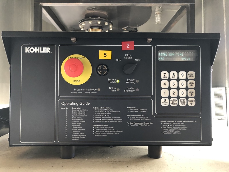 Used Kohler 500ROZD4 Diesel Generator, 598 Hrs