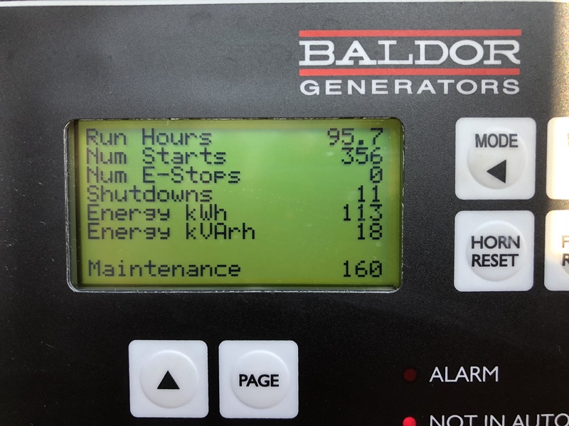 Used Baldor IGLC75-2GU Natural Gas / Propane Generator, 96 Hrs, EPA Certified