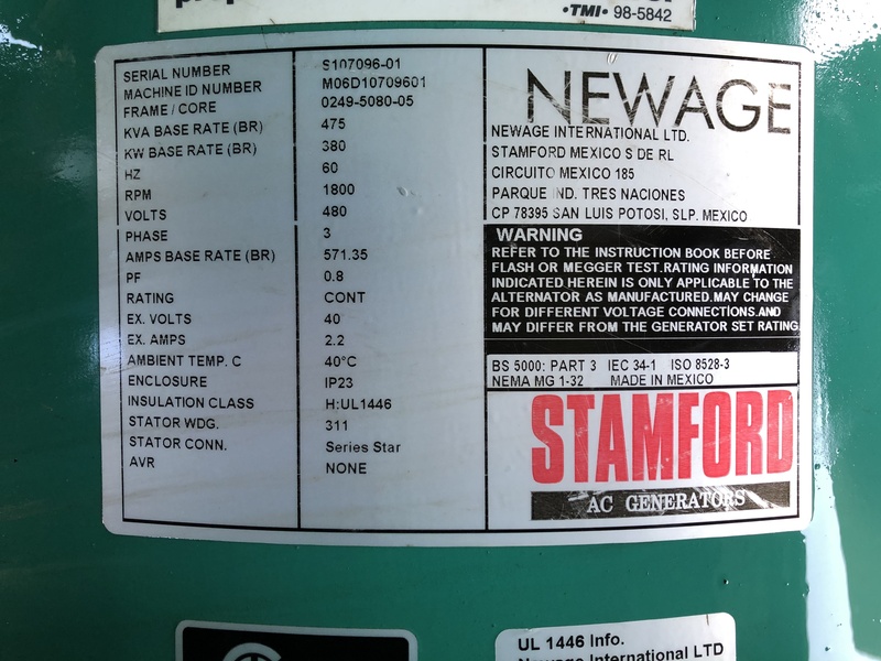 Used Cummins 275DQAE Diesel Generator, 60 Hrs, EPA Tier 2