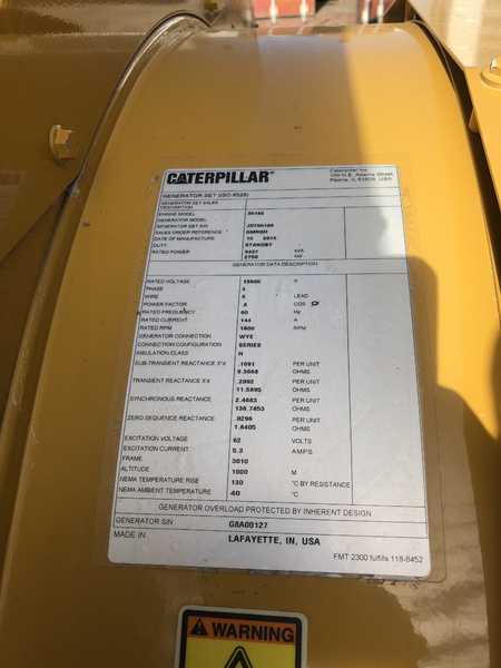 New Caterpillar 3516E Diesel Generator, 0 Hrs, EPA Tier 2