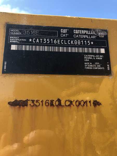 New Caterpillar 3516E Diesel Generator, 0 Hrs, EPA Tier 2