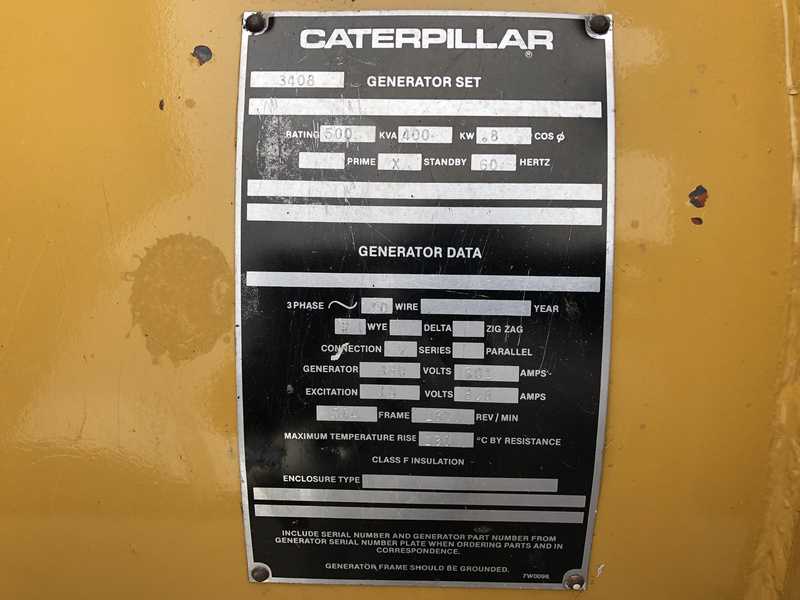 Used Caterpillar 3408 Diesel Generator, 460 Hrs