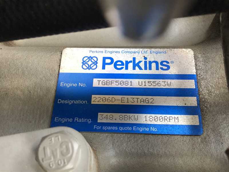 Used AKSA / Perkins Diesel Generator | 672 Hrs EPA Tier 3 | 300 KW ...