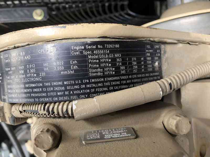 Used Doosan / Cummins G290 Rental Grade Diesel Generator 5283 Hrs EPA Tier 3