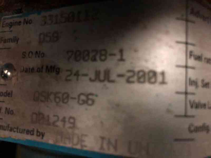 Used Cummins QSK60-G6 Diesel Generator 13800V 935 Hrs