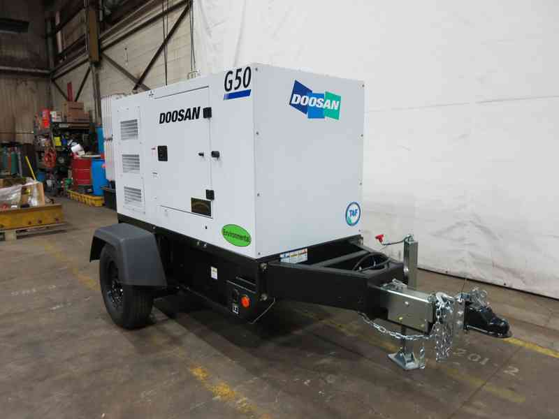 New Doosan G50 Rental Grade Diesel Generator, 2 Hrs, EPA Tier 4 w/Warranty