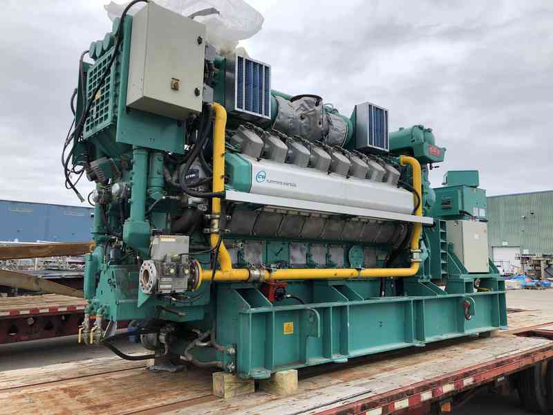 Used Cummins / Wartsila CW-COP-16V180-6 Natural Gas Generator, 567 Hrs