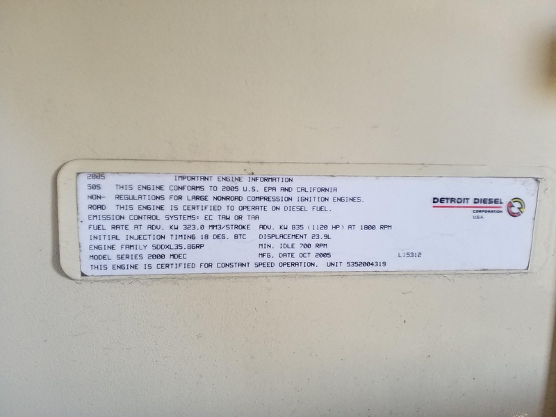 Used Kohler 750REOZDB Diesel Generator, 340 Hrs