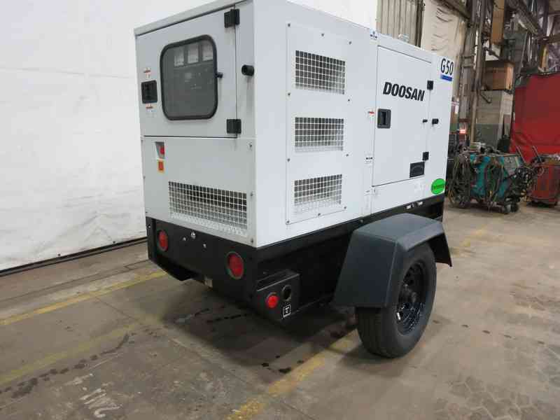 Used Doosan G50 Rental Grade Diesel Generator, 271 Hrs, EPA Tier 4 w/Warranty