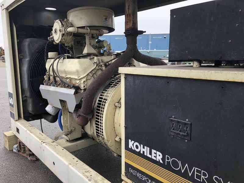 Used Kohler 60RZ272 Natural Gas/LP Generator, 1555 Hrs