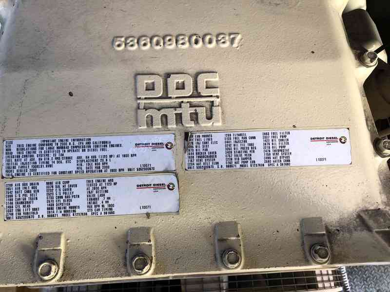 Used Kohler 750ROZD4 MTU 12V2000 Diesel Generator, 193 Hrs