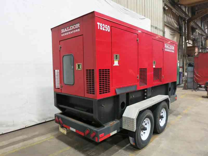 Used Baldor TS250T Rental Grade Diesel Generator, 127 Hrs, EPA Tier 3