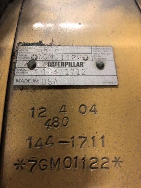Used Caterpillar 3512B Diesel Generator, 552 Hrs