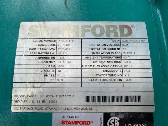 New Cummins DQGAB Diesel Generator, 0 Hrs, EPA Tier 2