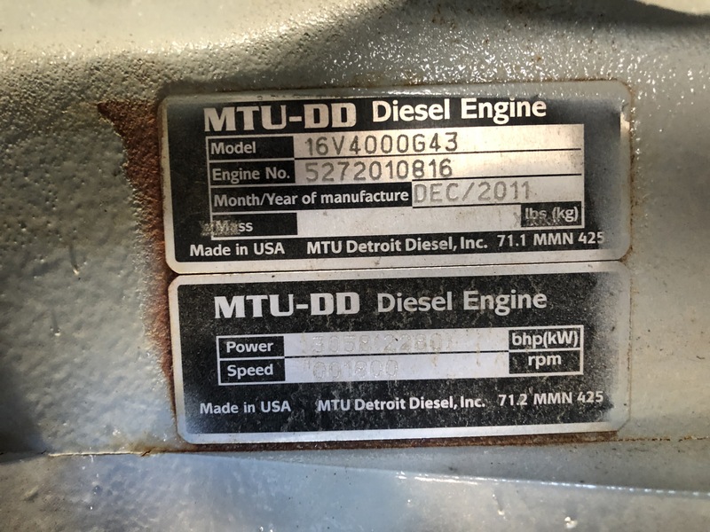 Used MTU 2000RXC6DT2 Rental Grade Diesel Generator 617 Hrs EPA Tier 2 Flex